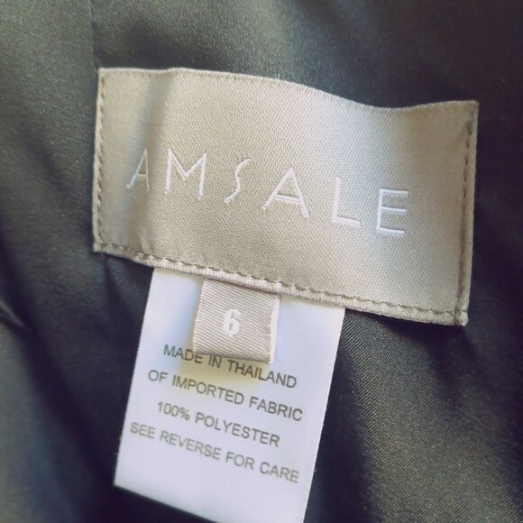 Amsale Black Halter Evening Gown / Prom / Formal / Bridesmaid  Size 6  VCG - Picture 4 of 4